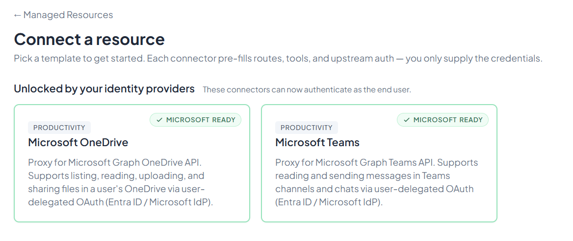 Connector list — Teams ready